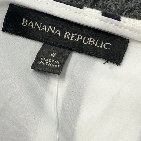 Banana Republic Stripe Knit Wrap Effect Dress Black White  Stripe Size 4 S NWT - Picture 6 of 9